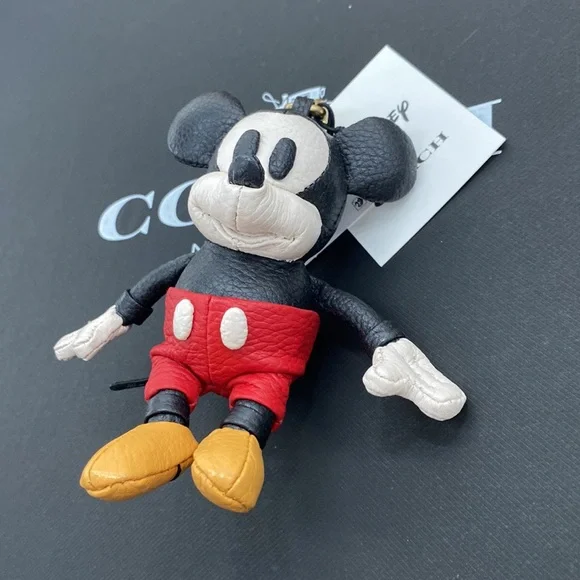NWT Disney X Coach Mickey Mouse Collectible Bag Charm Coach Keychain Rare FOB 50 - Picture 7 of 7